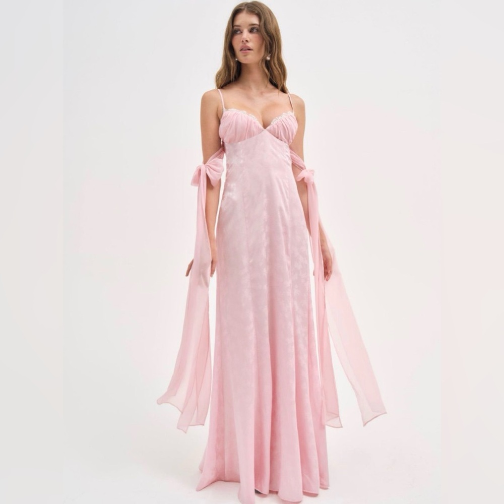 For Love And Lemons Pink Maxi Dress